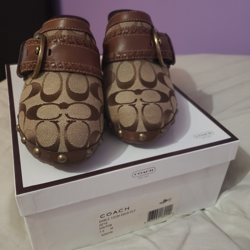 Coach Women's Clogs Size 7.5 Like New